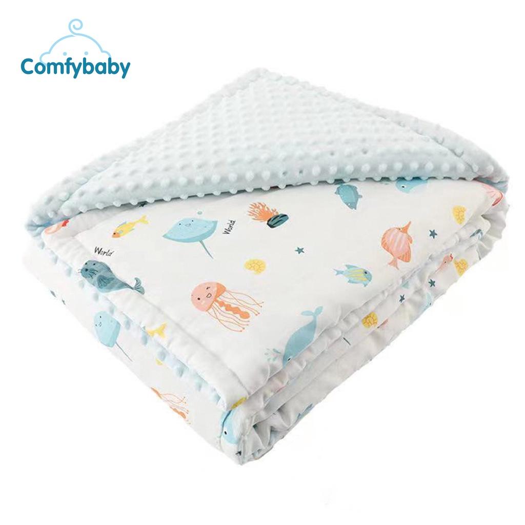 Chăn cho bé 2 lớp lông tuyết - muslin mềm mịn, mỏng nhẹ Comfybaby CHAN015