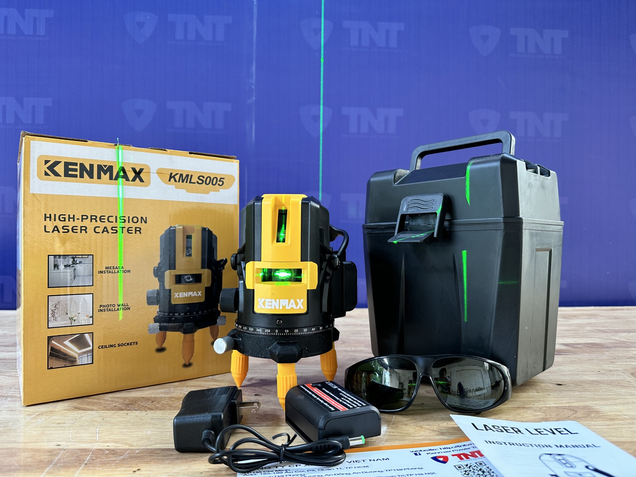 MÁY CÂN BẰNG CÂN MỰC LASER 5 TIA XANH KENMAX KMLS005- HÀNG CHÍNH HÃNG
