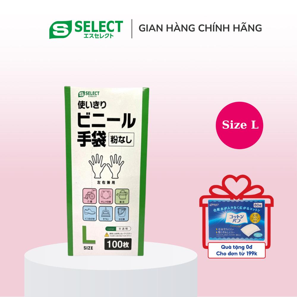 Găng Tay Vinyl Dùng Một Lần Size L Nhật Bản S Select