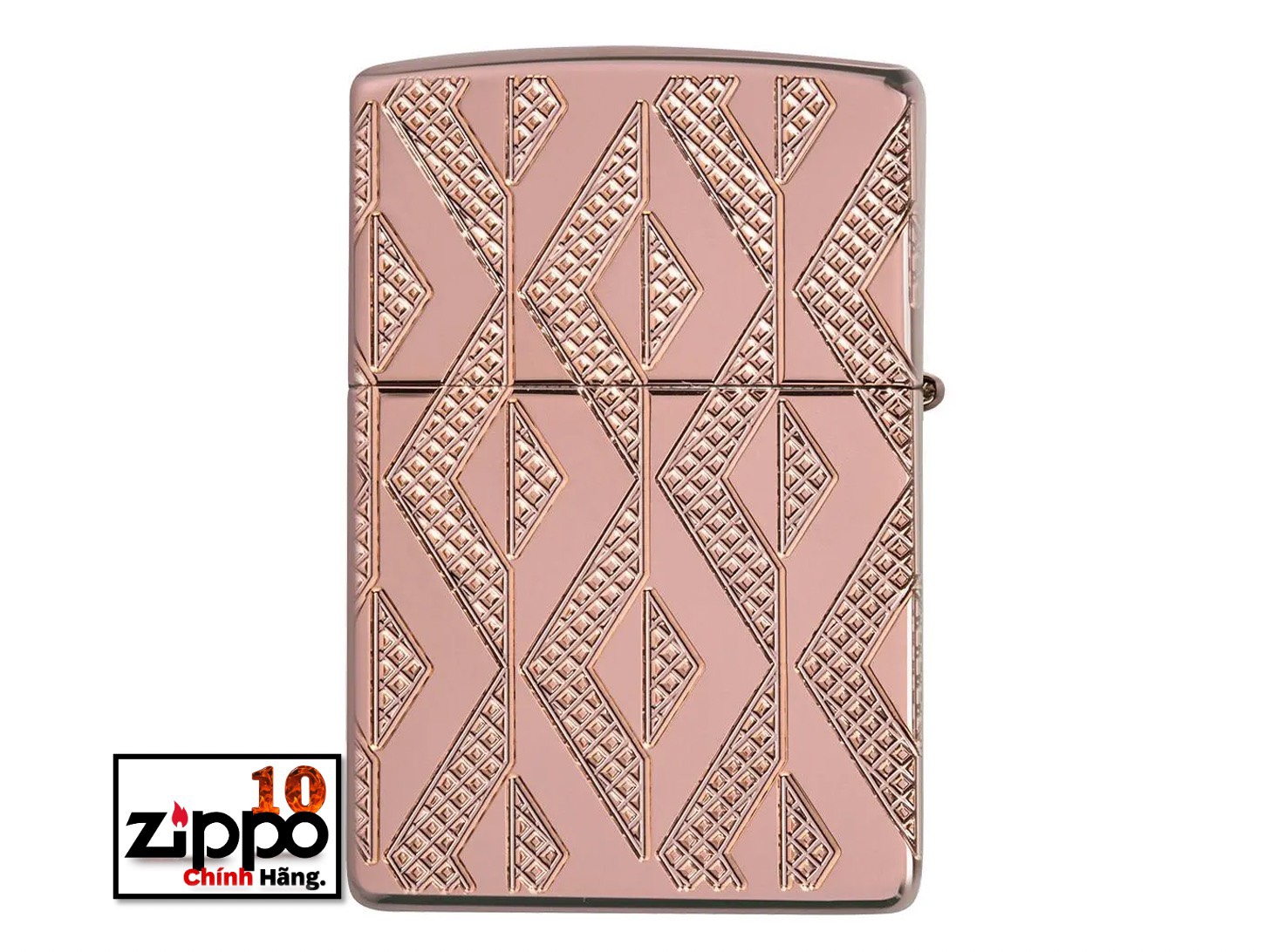 Bật lửa ZIPPO 49702 Armor Geometric Diamond Pattern Design - Chính hãng 100%