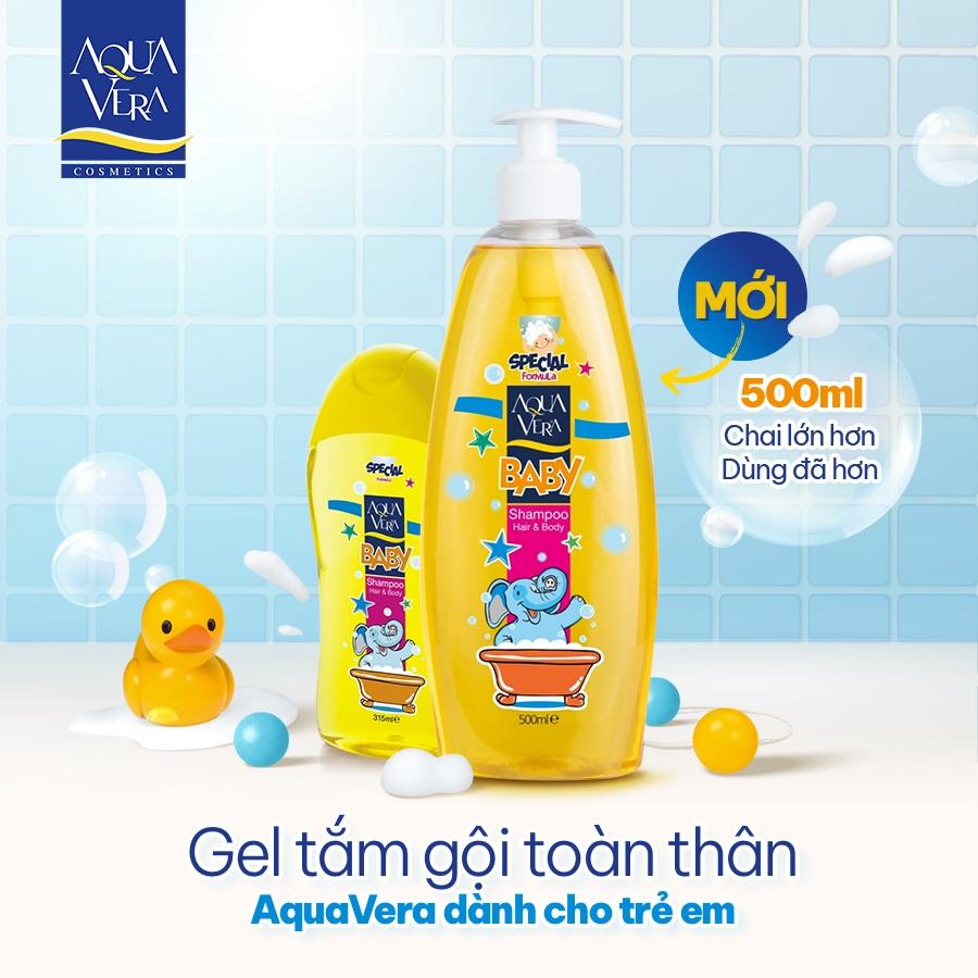 Gel tắm gội toàn thân AquaVera dành cho trẻ em 500ml