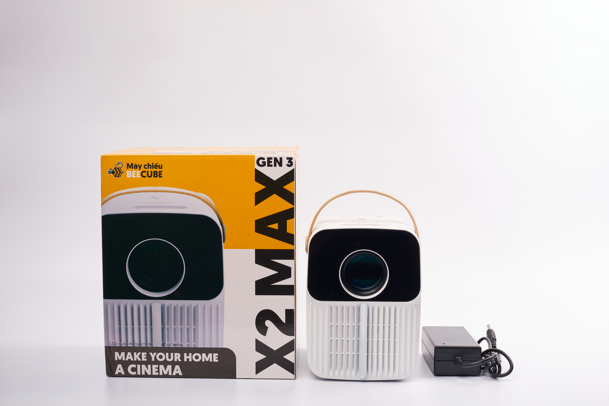 Máy Chiếu Mini BEECUBE X2 MAX GEN 3 Hệ Điều Hành Android Kết nối Điện thoại Full HD 1080 - Hàng Chính Hãng