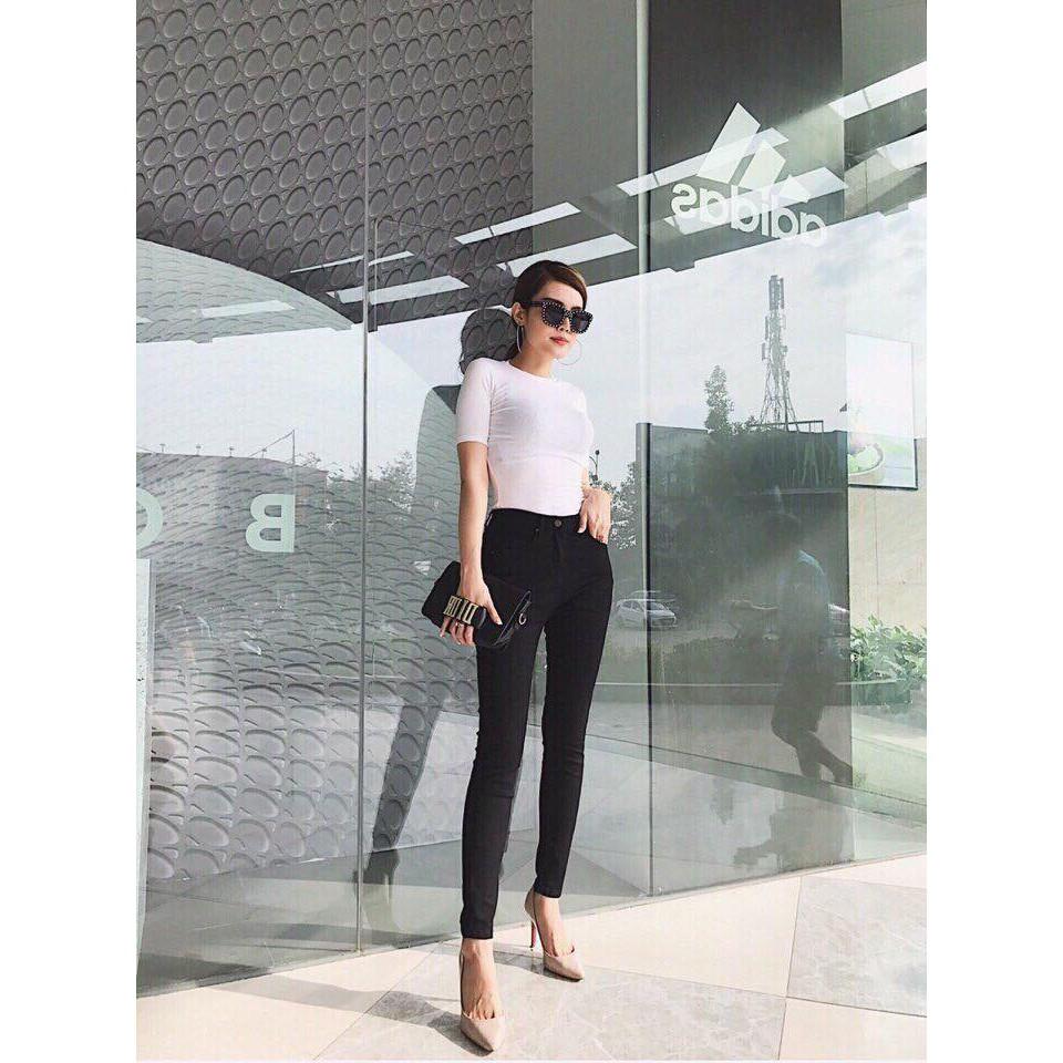 Quần jean nữ kaki đen hàng shop cao cấp