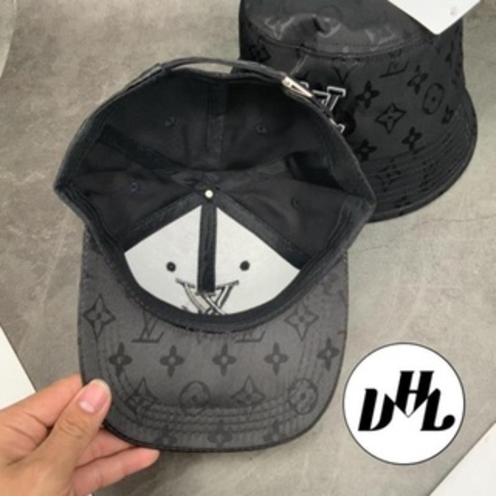 Combo Nón Gấm Full Đen Thời Trang Cá Tính Thêu LV Phong Cách Nam nữ