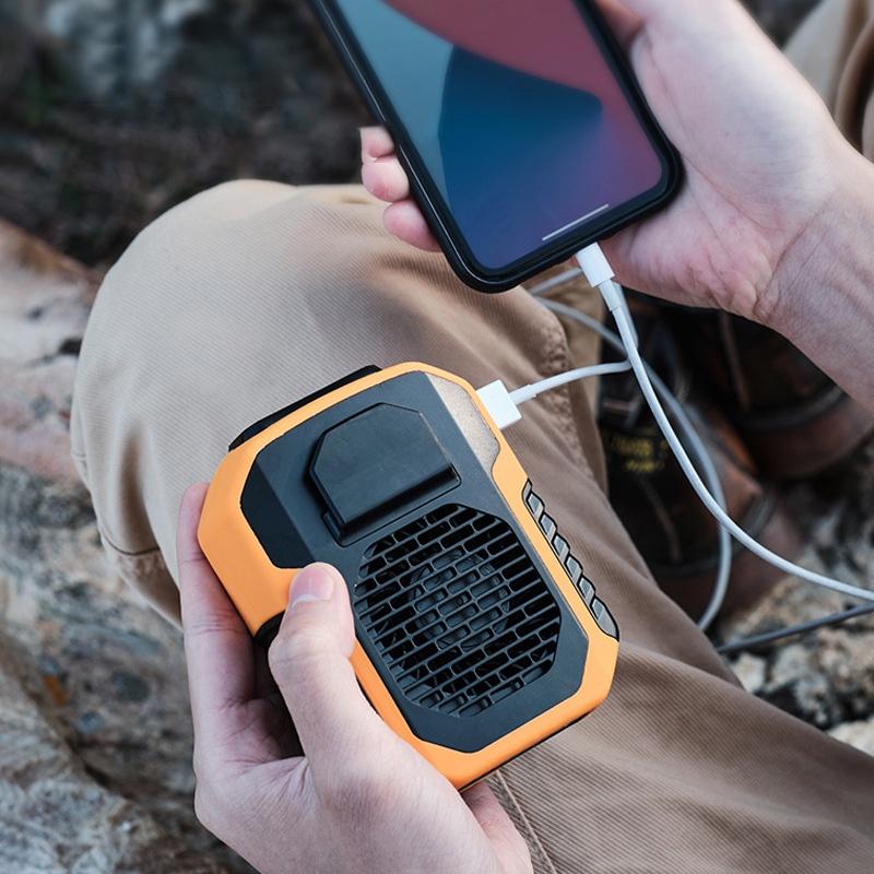 JIASHI Quạt Nhỏ Đeo Cổ Không Cánh Sạc Cổng USB Dùng Làm Việc Ngoài Trời Hàng nhập khẩu