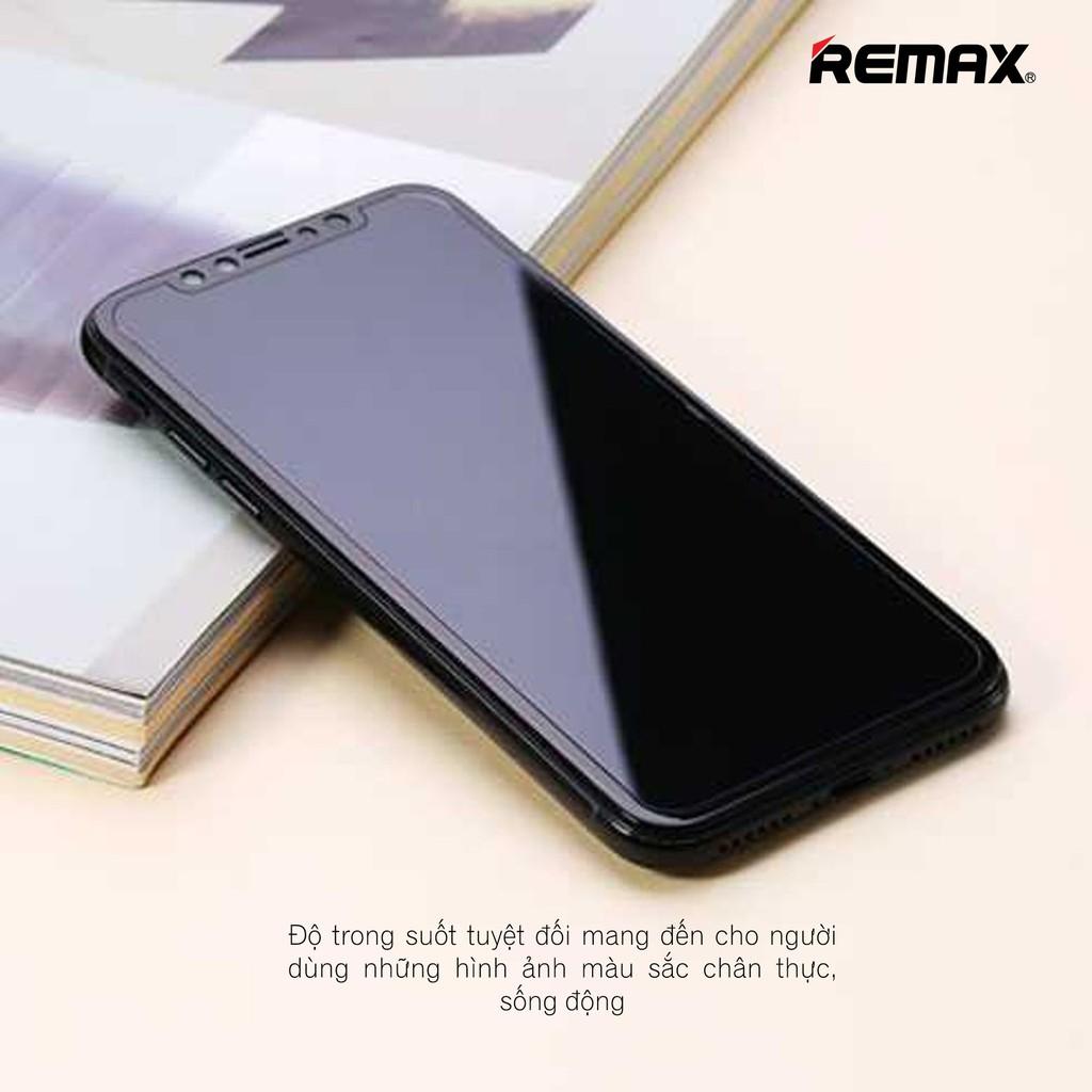 Miếng dán mặt kính cường lực 3D full màn hình Remax GL-09 cho iPhone X (Đen) - Hàng Chính Hãng