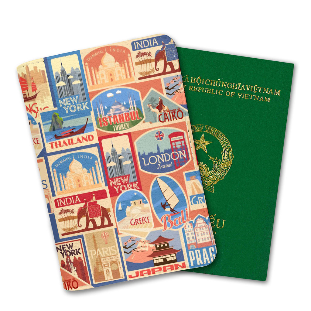 Bao Da Passport Du Lịch WONDER WORLD - Ví Đựng Hộ Chiếu STormbreaker KỲ QUAN THẾ GIỚI - Hình ảnh độc đáo nghệ thuật thiết kế đa năng tiện lợi - Passport Cover Holder - LT059