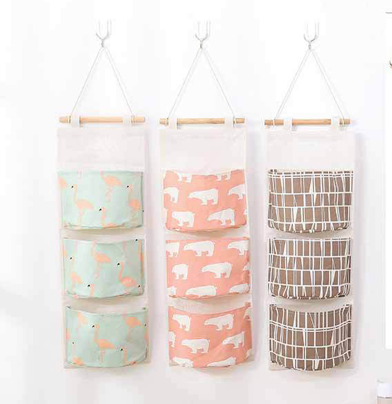 Túi Vải Treo Tường 3 Tầng Đựng Đồ Đa Năng