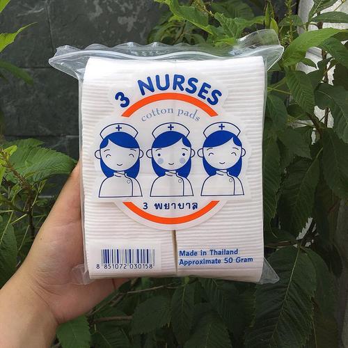 Bông tẩy trang y tế 120 miếng 3 Nurses cotton pads 50gr