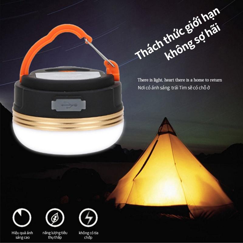 đèn led treo lều, đèn treo cắm trại nhỏ gọn có sạc usb có thể thu gọn tiện lợi Đèn cắm trại dã ngoại