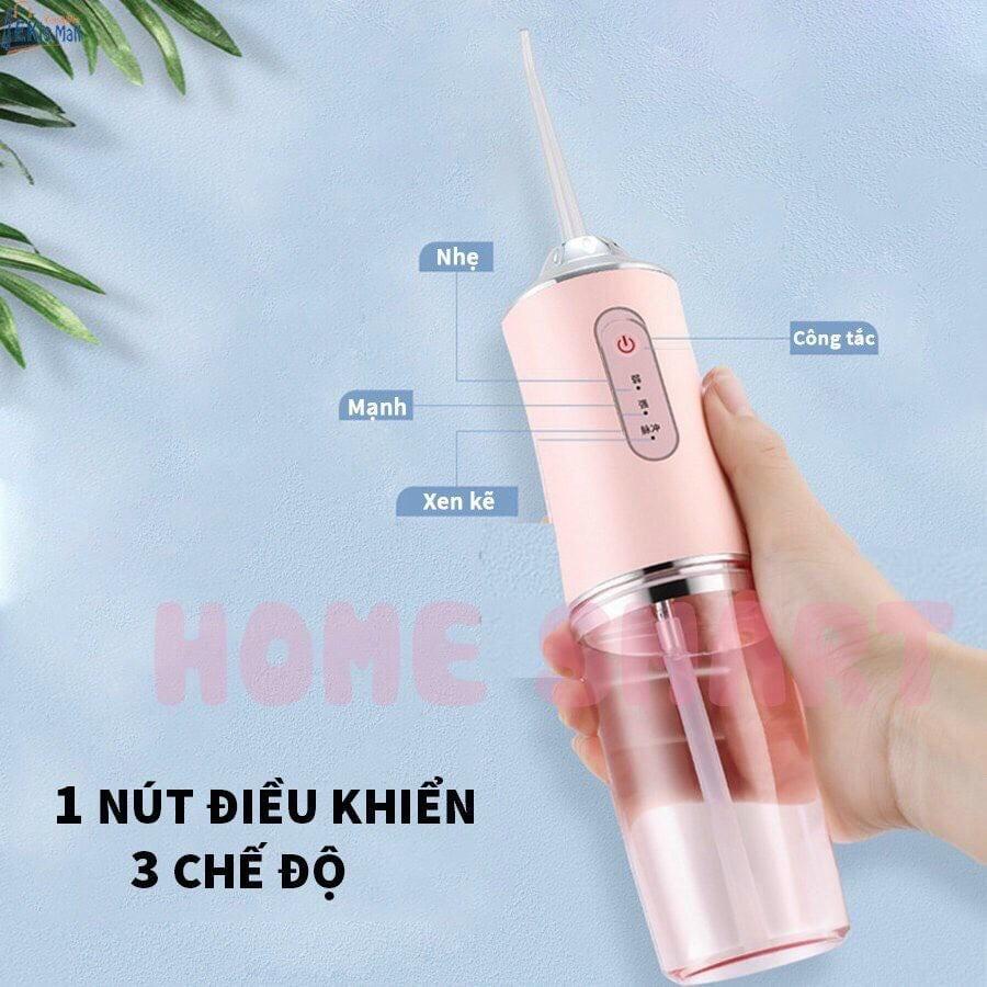 Tăm nước Oral Irrigator làm sạch răng miệng, tiêu chuẩn châu Âu kèm 3 đầu phun, bảo hành 12 tháng