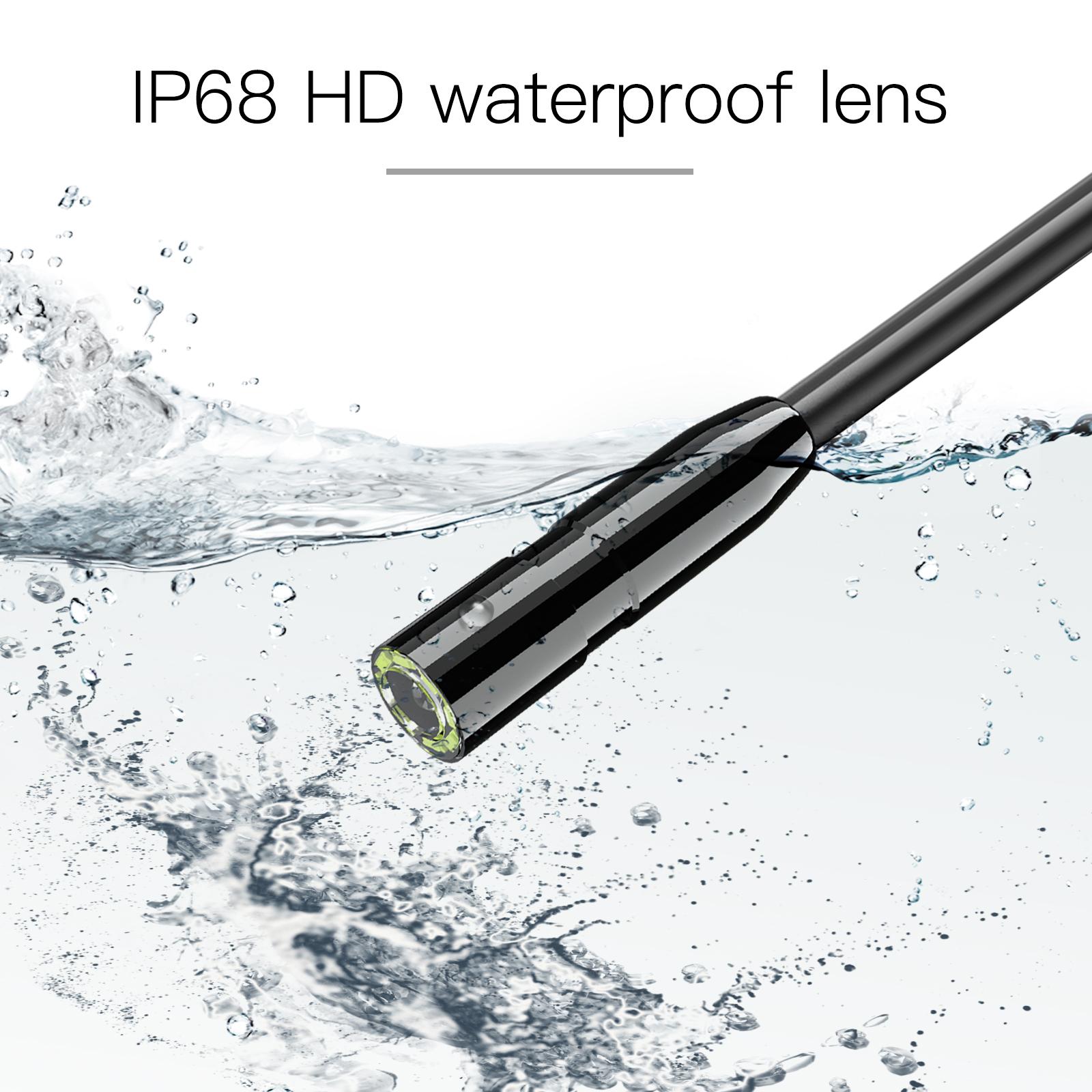 Camera nội soi công nghiệp 2.4 ''/2.8 '' IPS Màn hình kiểm tra cống thoát nước IP68 Ống kính 8 mm chống nước để sửa chữa động cơ xe hơi