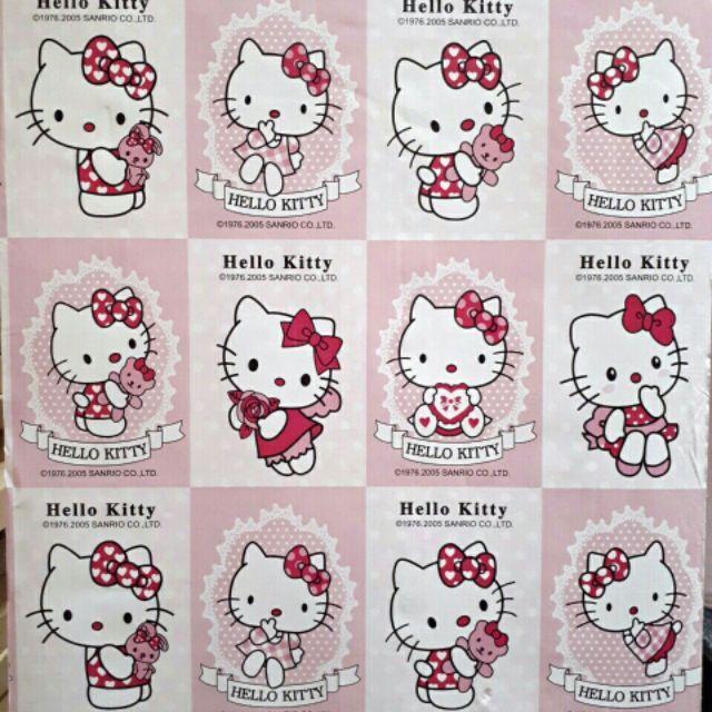 Giấy dán tường Kitty ô vuông