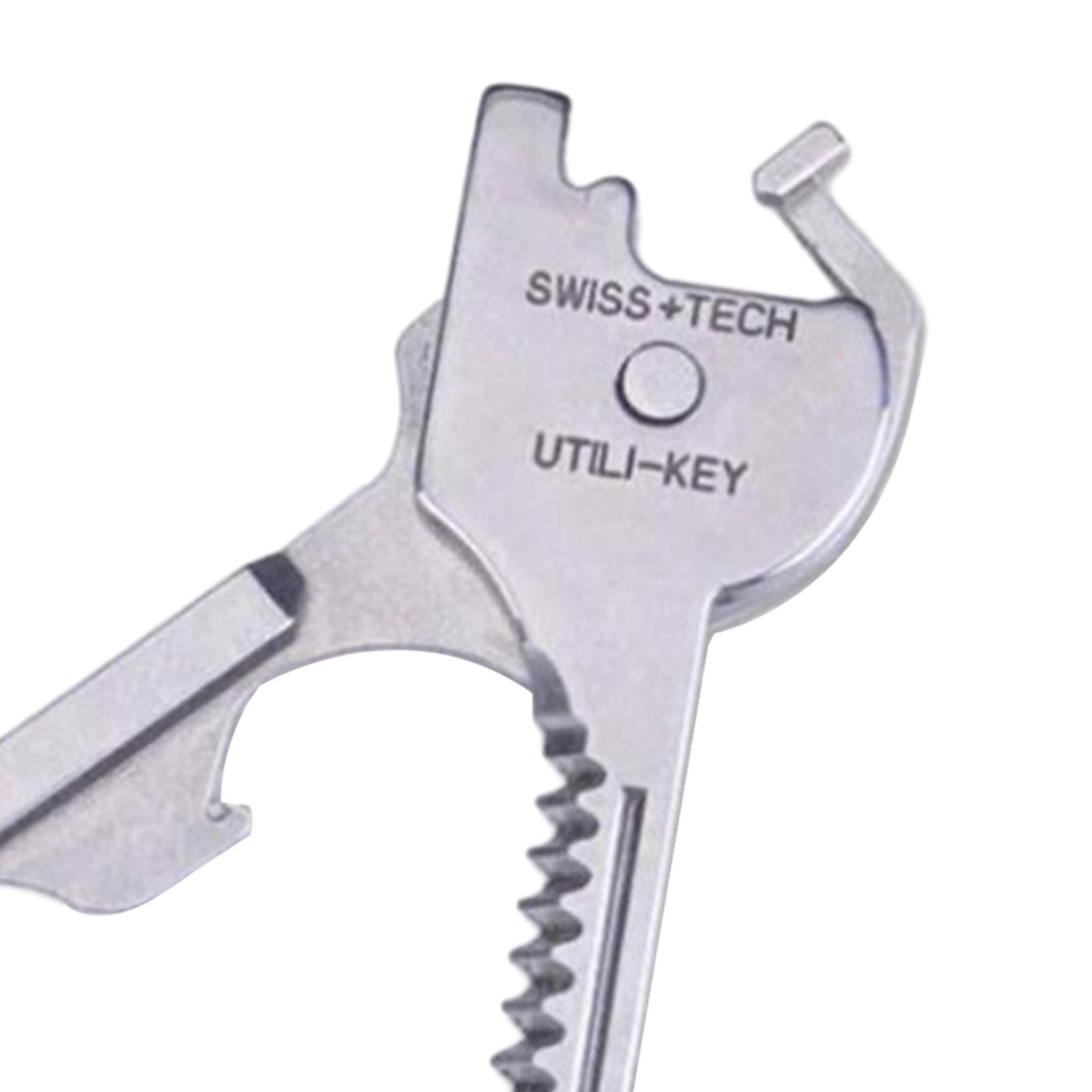 6 in 1 Keychain Multi Tool Multitool Mini Gadget for Hiking Traveling Picnic