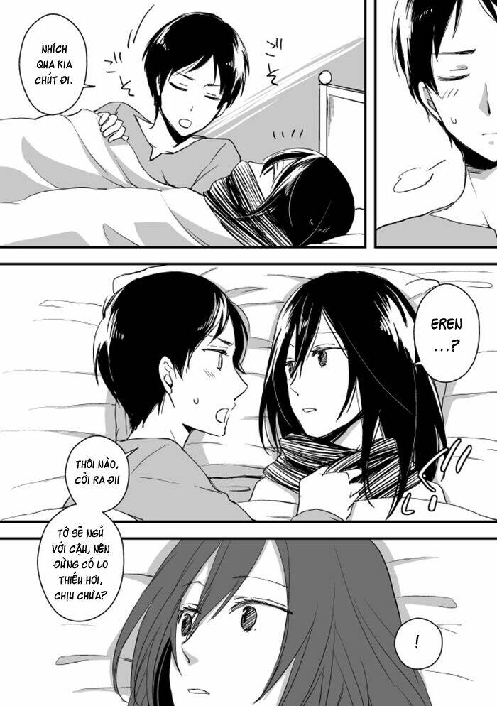 tấn công người khổng lồ - doujinshi eren x mikasa chapter 54 3