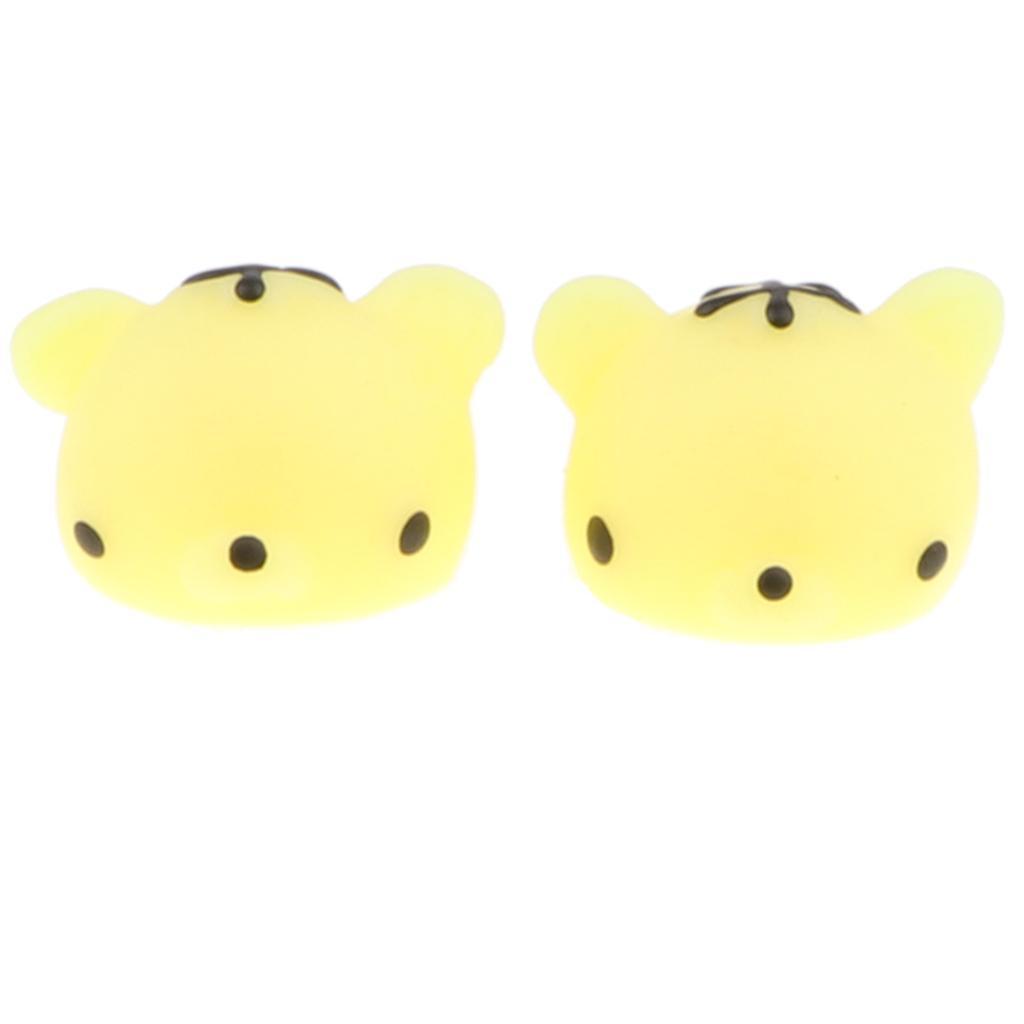2 Pack Squishy Soft Slow Rising Squishes TPR Stress Relief Small Tiger Toy