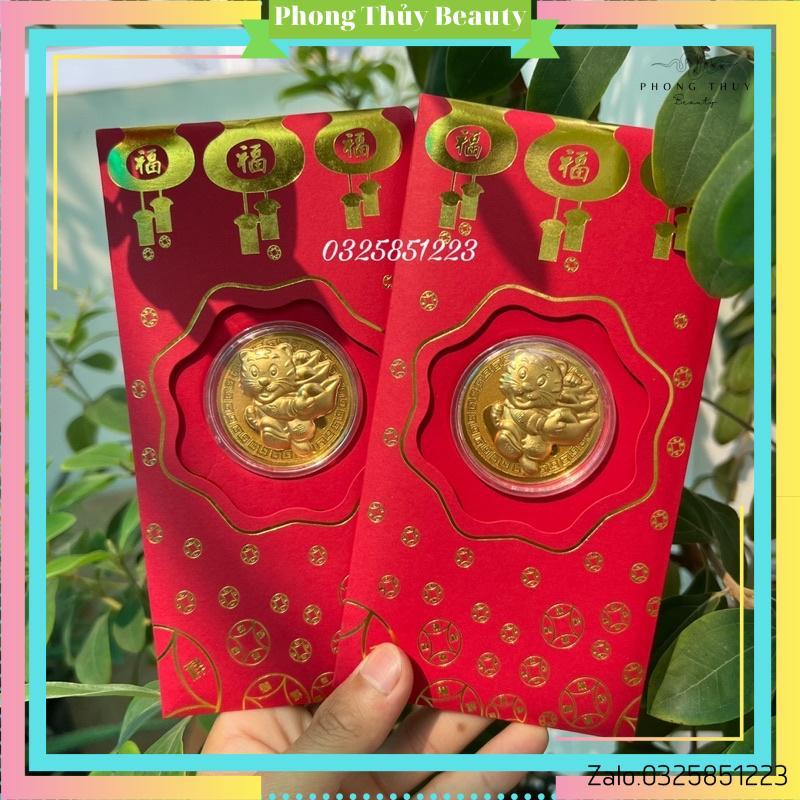 Bao Lì Xì Hình Con Hổ Mạ Vàng Quà Tặng Phong Thuỷ May Mắn Cực Kì Đẹp