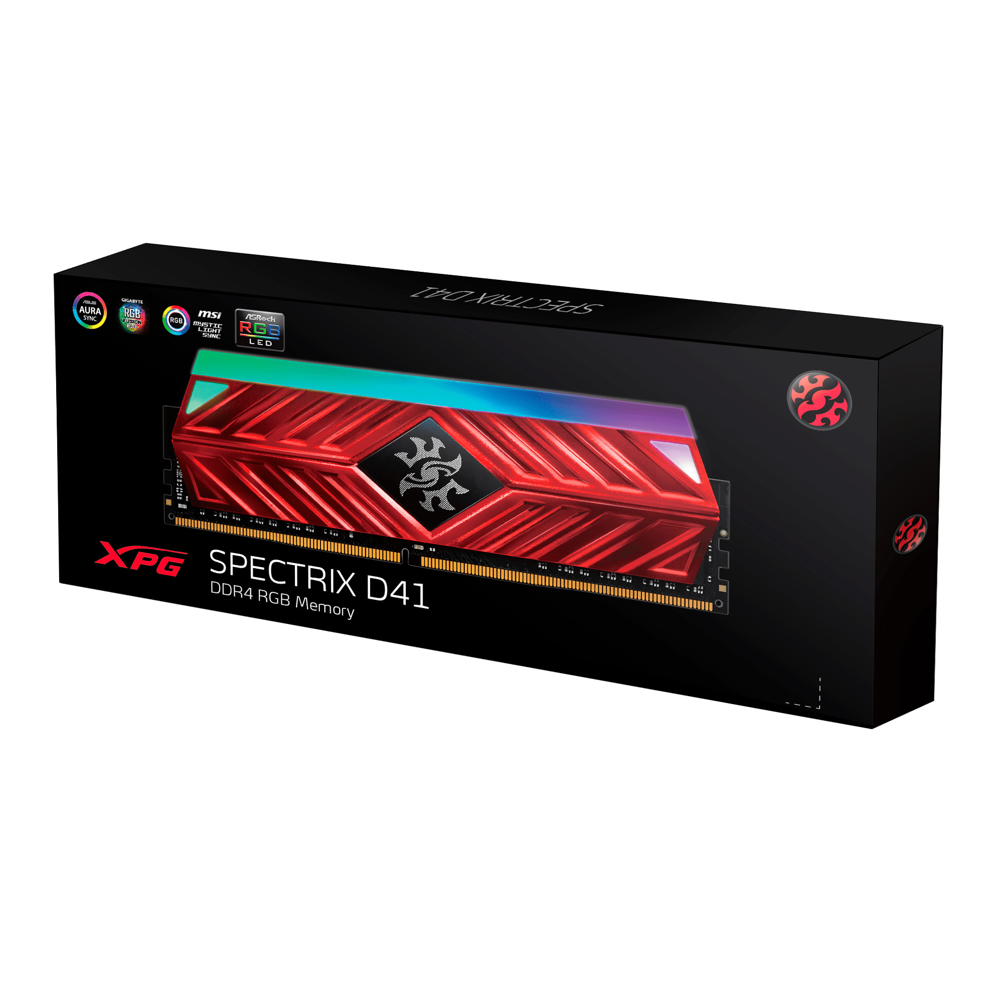 Ram máy tính Desktop ADATA DDR4 XPG SPECTRIX D41 16GB (2*8GB) 3000MHz RED RGB - Hàng Chính Hãng