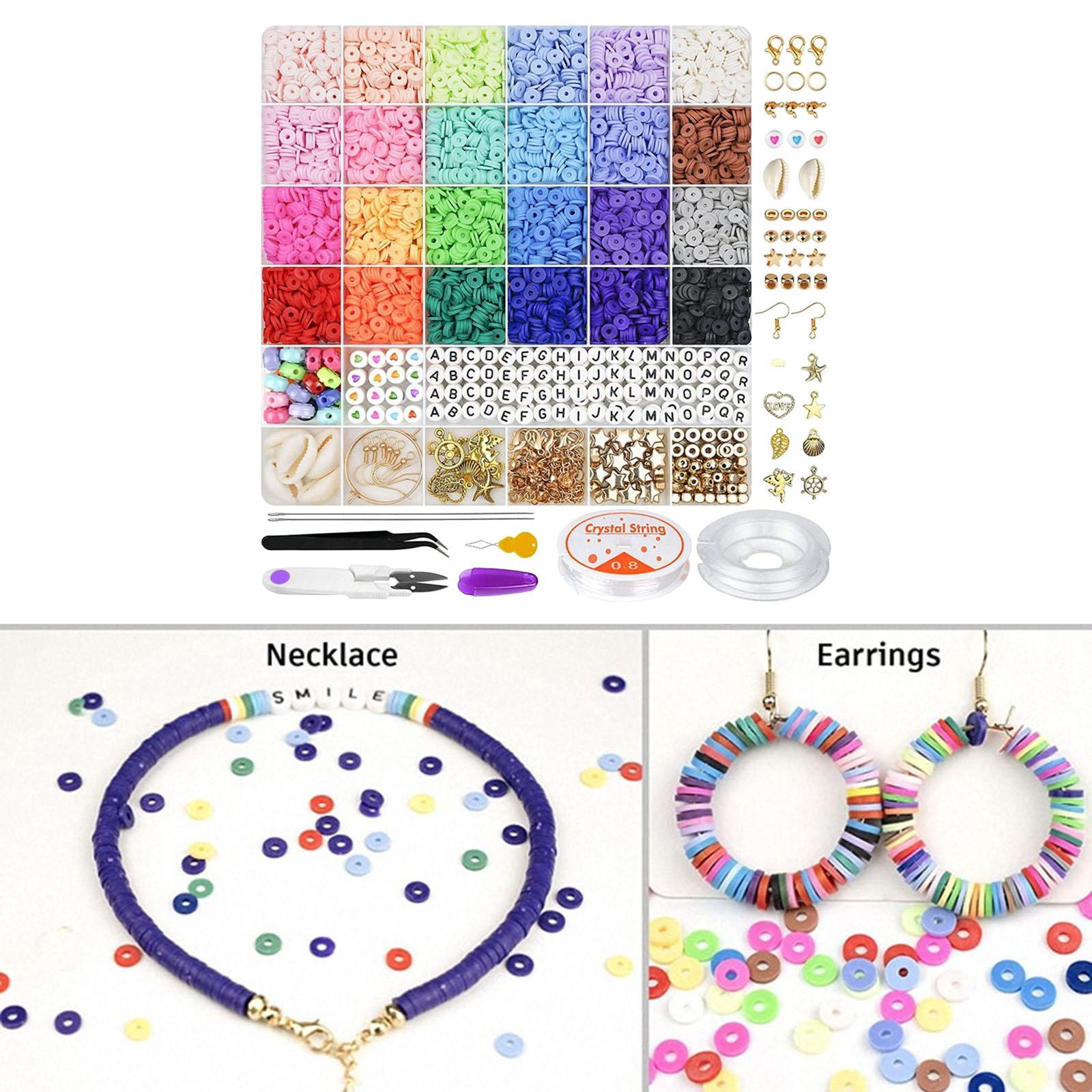 Polymer Clay beads  Disc Beads Letter Beads Spacer Beads for Craft Findings Earring Bracelets Necklace