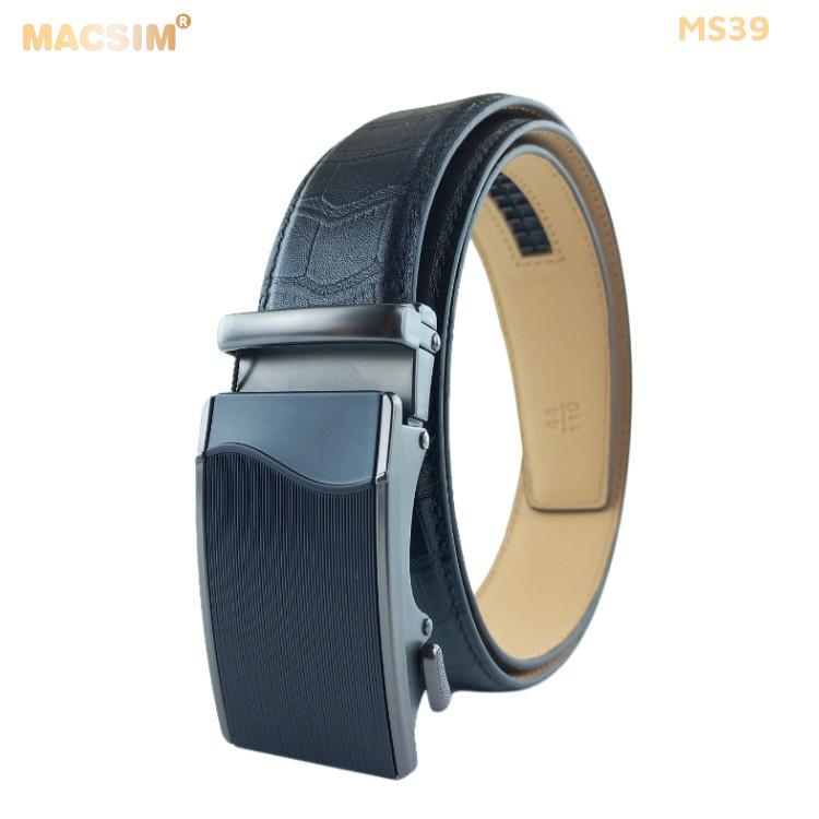 Thắt lưng nam -Dây nịt nam da thật cao cấp nhãn hiệu Macsim MS39