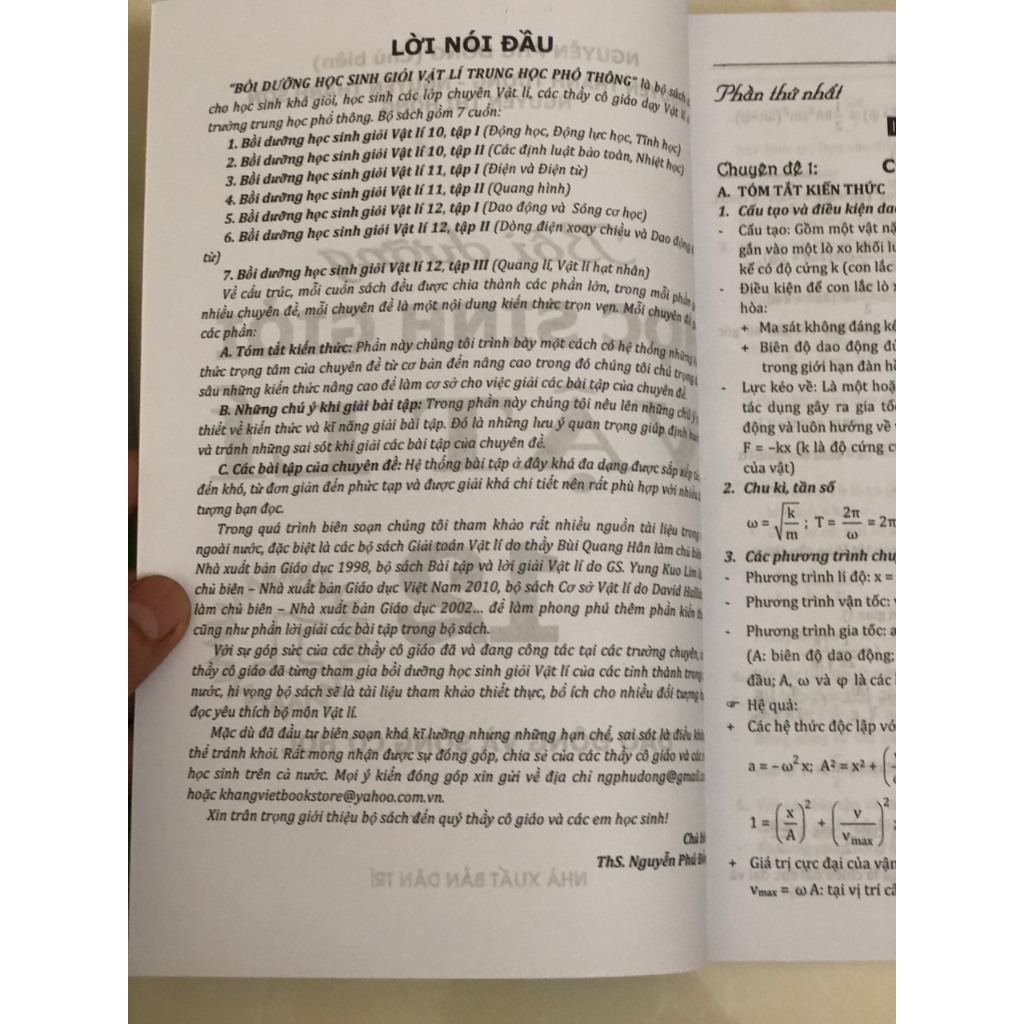 Sách - Bồi Dưỡng Học Sinh Giỏi Vật Lí Lớp 12 Tập 1