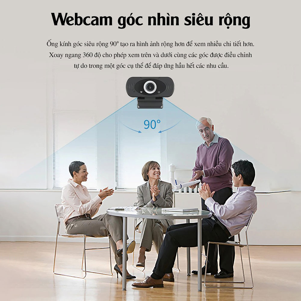 Webcam full HD 1080p Xiaomi IMILAB góc rộng 90 độ, tích hợp micro giảm ồn - Hàng Nhập Khẩu