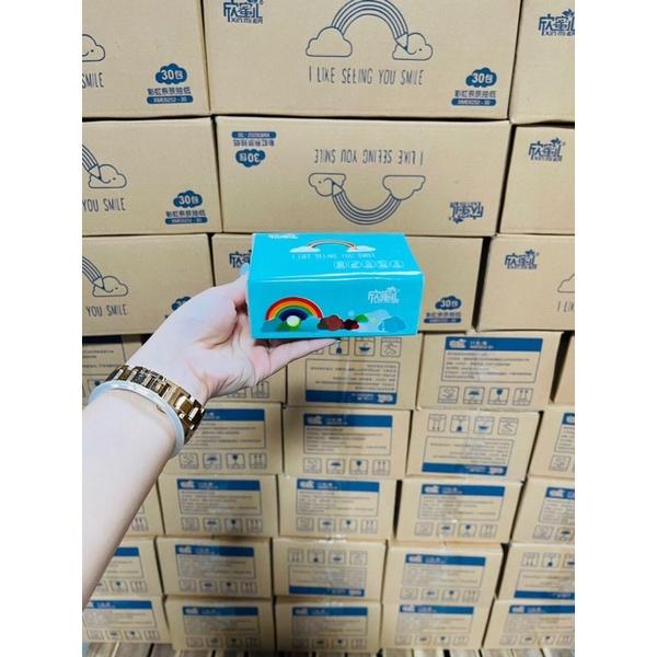 Free Ship -1 Thùng 30 gói giấy ăn cầu vồng giấy mịn, siêu dai