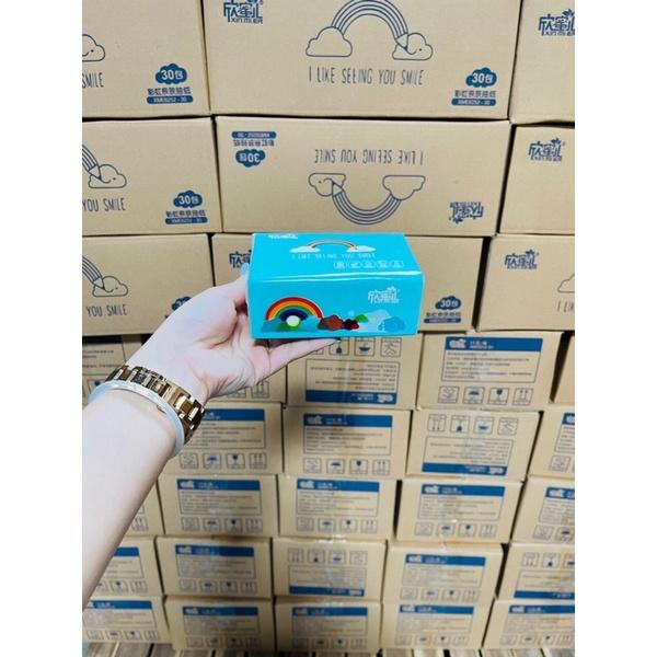 Free Ship -1 Thùng 30 gói giấy ăn cầu vồng giấy mịn, siêu dai ( hàng loại 1 cao cấp )