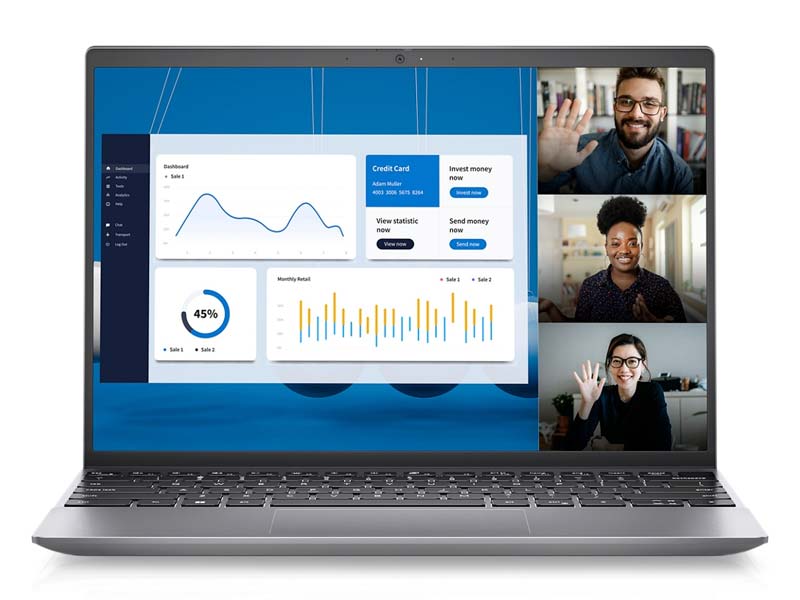 Máy Tính Xách Tay Laptop Dell Vostro 13 5320 M32DH1 Core i5-1240P, 8GD5, 256SSD, 13.3FHD+, ALU, FP, 4C54WHr, W11SL+OFFICE ST, LED_KB, ProSup, XÁM - Hàng Chính Hãng