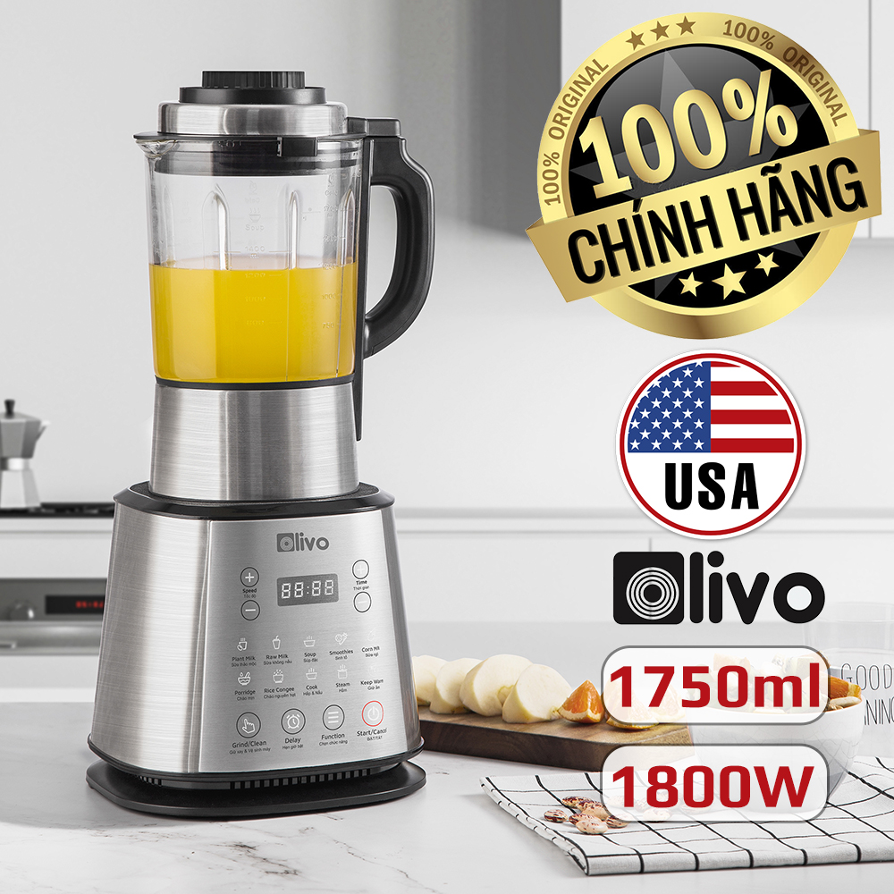 Máy Làm Sữa Hạt OLIVO X20 - Chống Tràn - Xay Mịn Không Cần Lọc - Máy Xay Nấu Đa Năng - Thương Hiệu Mỹ