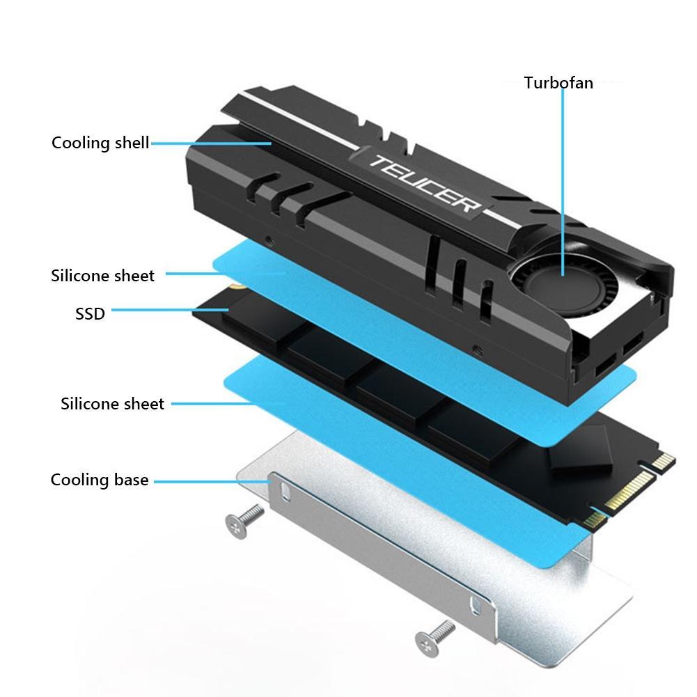 Quạt Tản Nhiệt Ổ Cứng 3 Pin M.2 Cho NVMe NGFF 2280 SSD