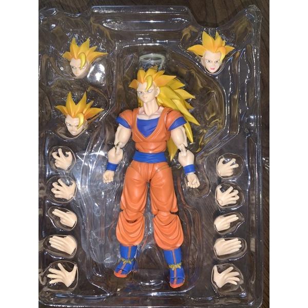 Mô hình khớp Dragon Ball Goku Super Saiyan 3 tóc vàng xấp xỉ 16cm