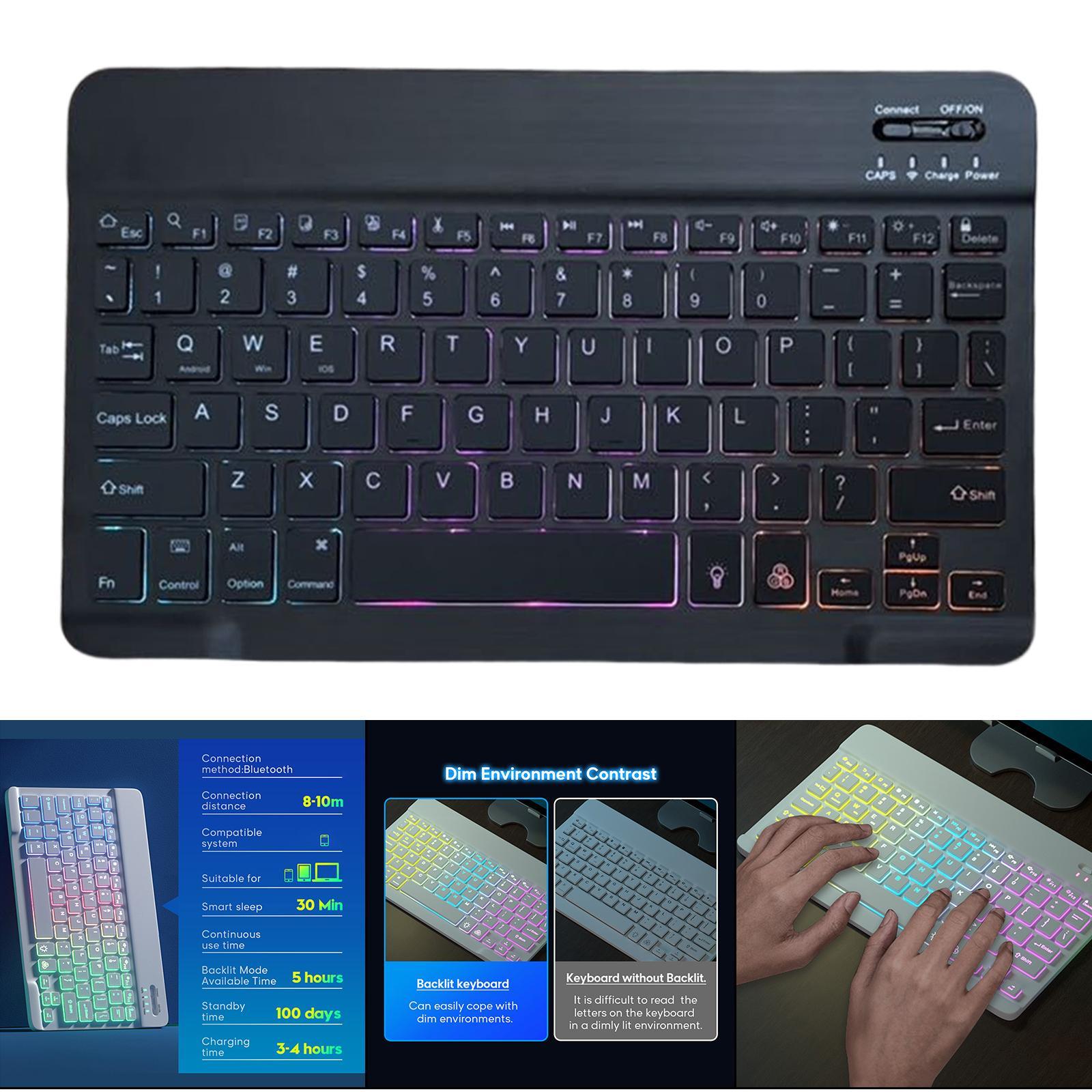 Wireless Bluetooth Keyboard Silent for Tablet PC Laptop