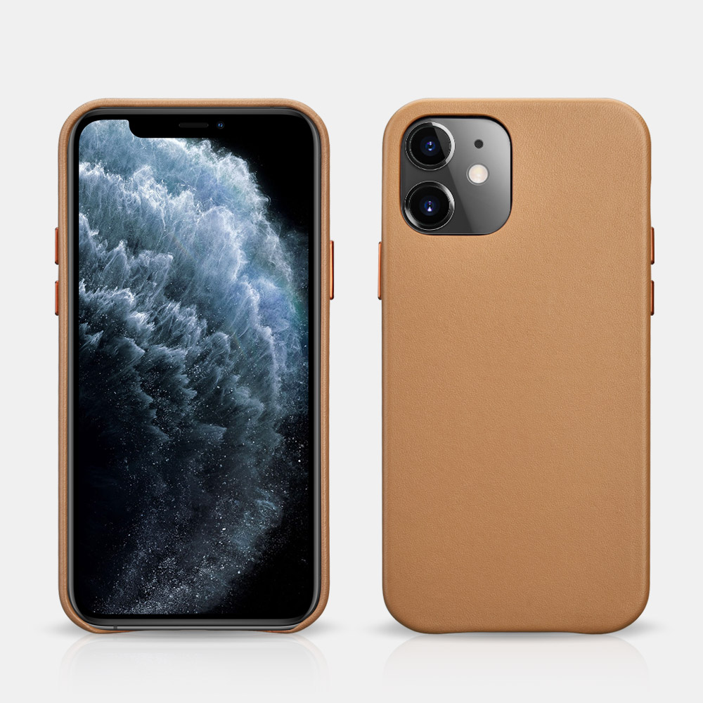Ốp lưng iPhone 12 Mini iCarer Original Real leather Back cover - Hàng chính hãng