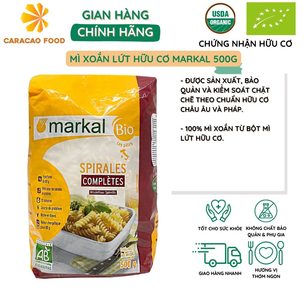 [Date 11/2024] Mì xoắn lứt hữu cơ Markal 500g, Mì hữu cơ chất lượng cao