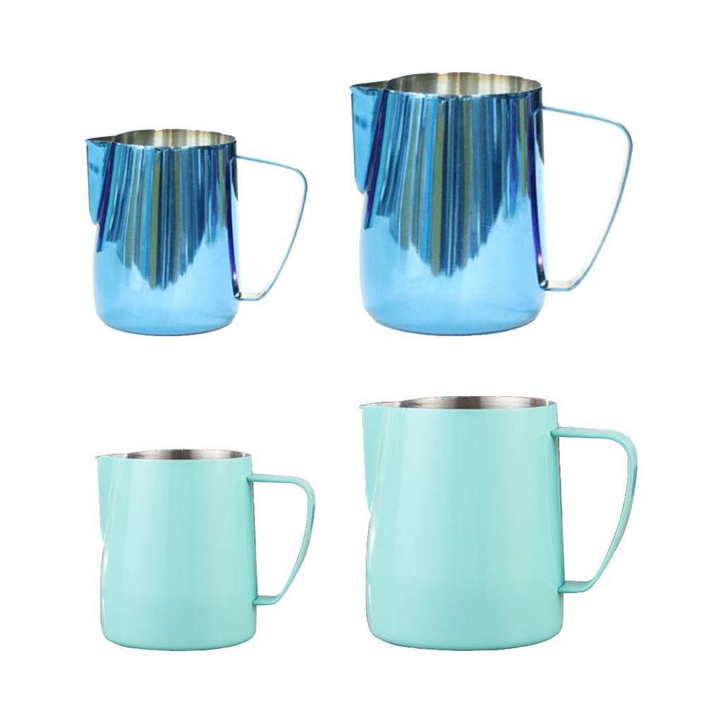 Milk Frothing Pitcher Jug, Stainless Steel, Suitable for Coffee, Latte and Frothing Milk, Coffee Milk Serving Jug for Kitchen Restaurant