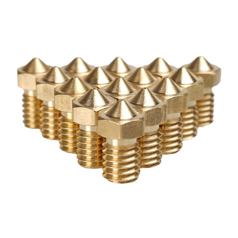 5/10 Chiếc Mới E3D V5 V6 Đầu Phun Bằng Đồng Đầu Cho 3D Máy In Cập Nhật Đầu Phun 0.2/0.3/0.4/0.5/0.6/0.8/1.0Mm