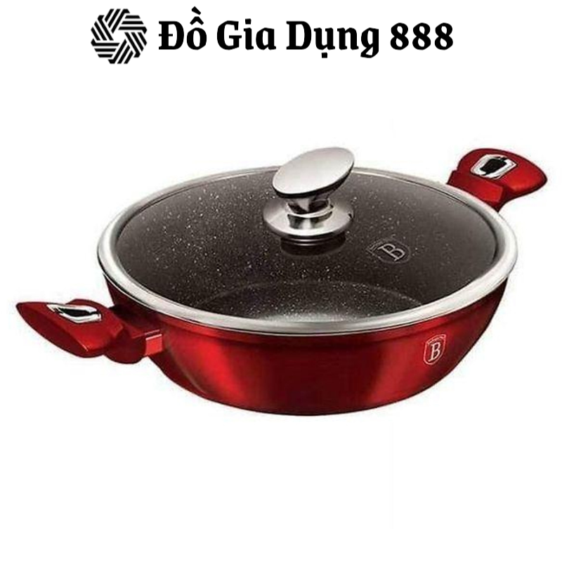 Nồi Chảo Chống Dính BERLINGER HAUS, Đường Kính 28CM, Dung Tích 3.8L, Dùng Cho Mọi Loại Bếp, Nhập Đức