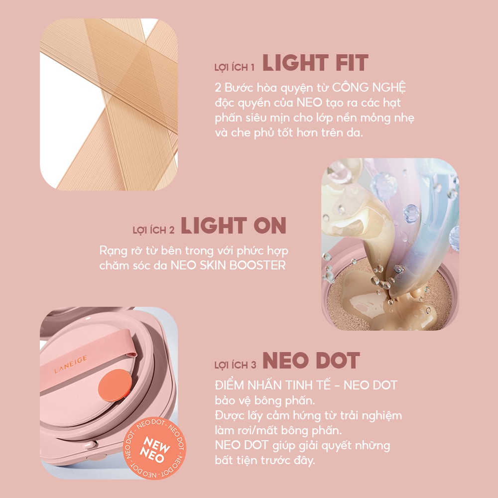 Phấn Nước Căng Bóng 24H LANEIGE NEO Cushion Glow 15g