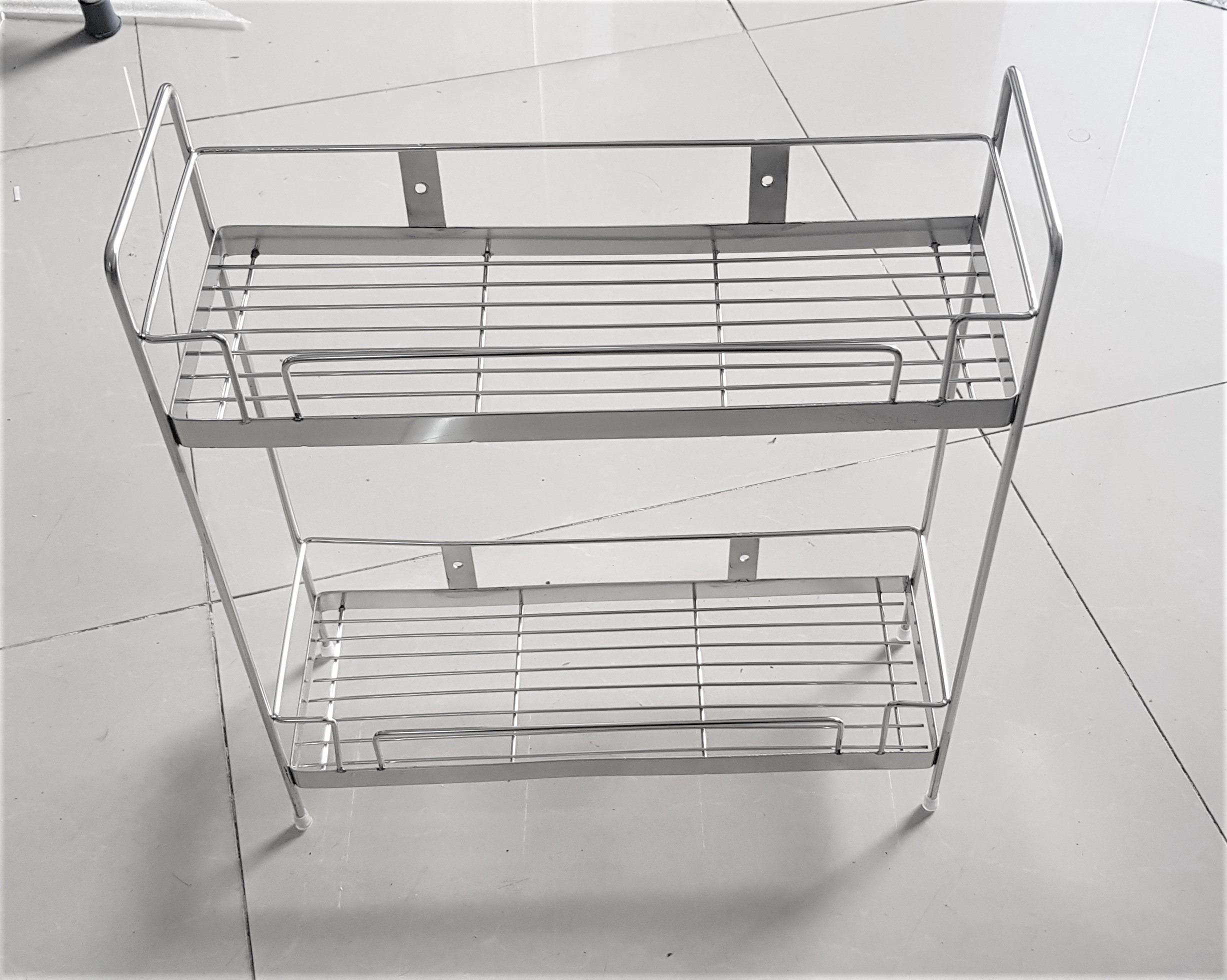 Kệ gia vị 2 tầng đứng - INOX 304 - 14 x 50cm