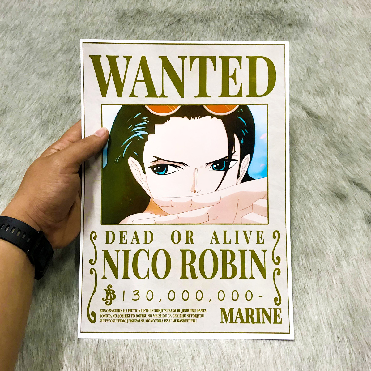 Poster One Piece Robin Mới Nhất, Poster Lệnh Truy Nã Nico Robin (Hình dán tường tiện lợi, Chất lượng Full HD) - P_OP_Robin_Mini