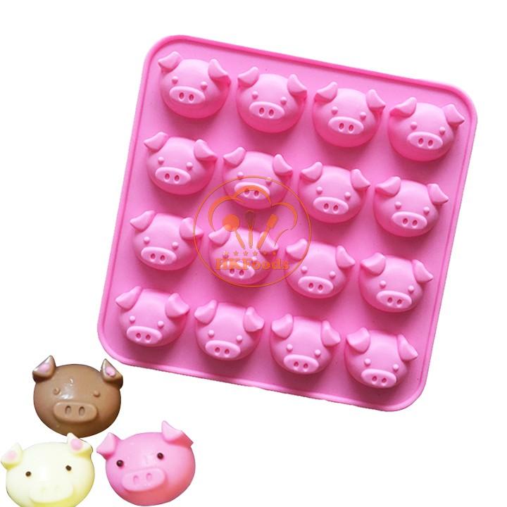 Khuôn silicon làm thạch rau câu, chocolate, làm bánh con heo xinh