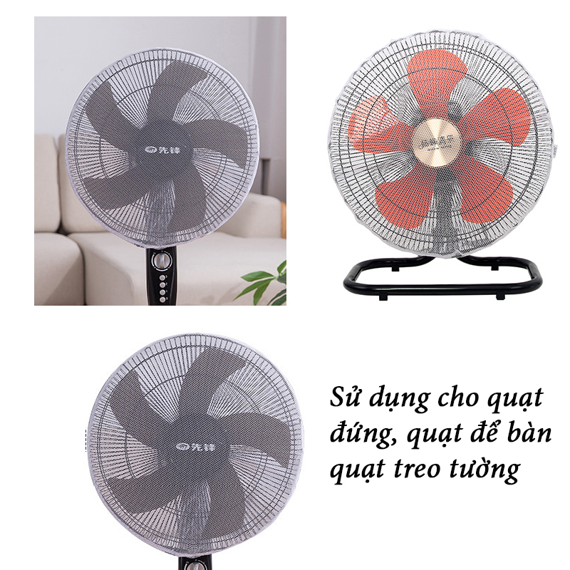 Túi lưới trùm lồng quạt chống kẹp tay ở trẻ em với size 40-45cm nhiều mẫu hoạt tiết