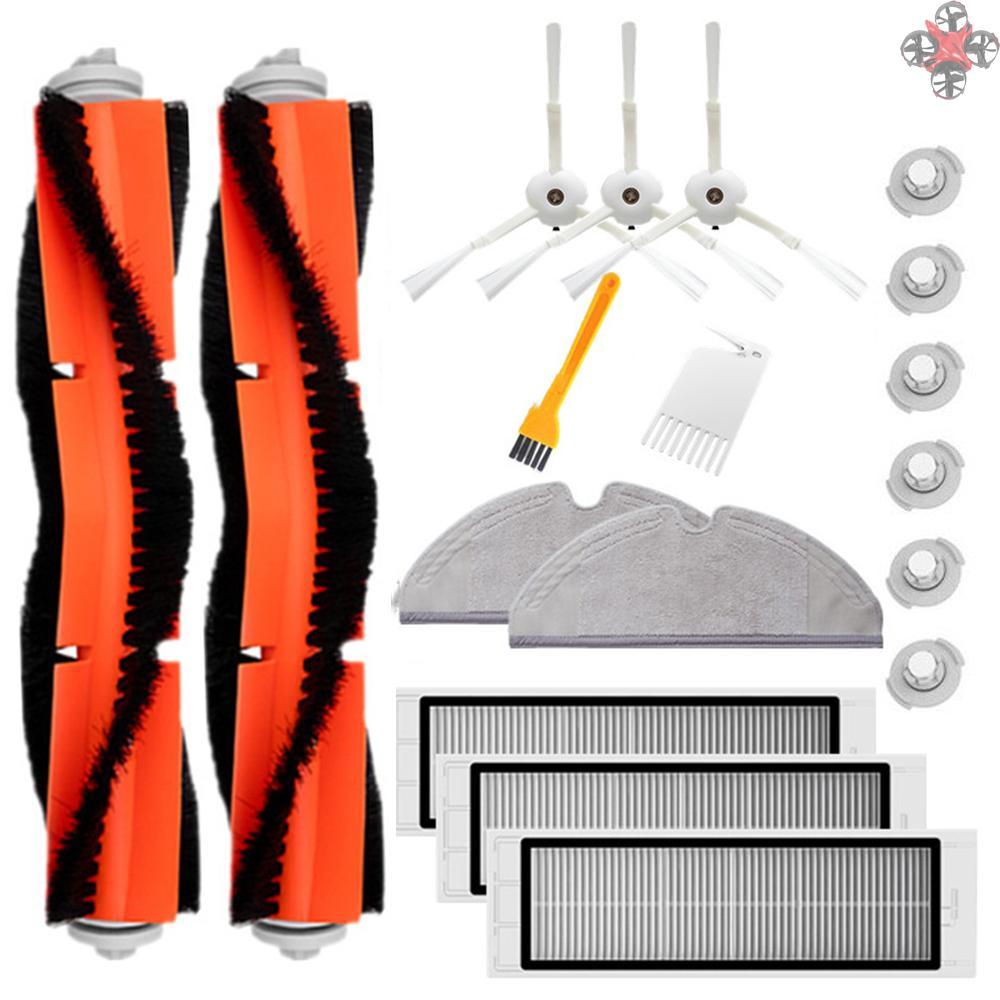 Dust Catcher Accessories Set with 3Pcs Side Brush 3Pcs HEPA Filter 2Pcs Main Brush 2 Mop Cloth 6Pcs Watertank Filters 1Pcs Yellow Brush 1Pcs Cleaning Tool Compatible with Vacuum Cleaner Roborock S Roborock T Series