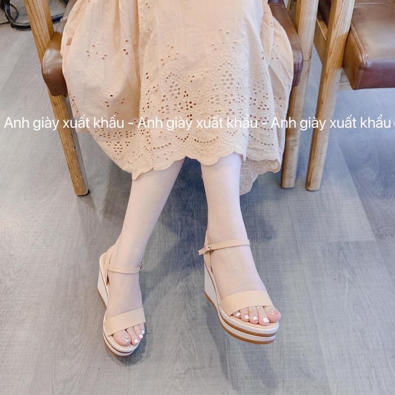 SD02 - Sandal xuồng A.colection quai ngang da lì đế nhẹ tênh hàng VNXK ( ảnh thật , kèm video