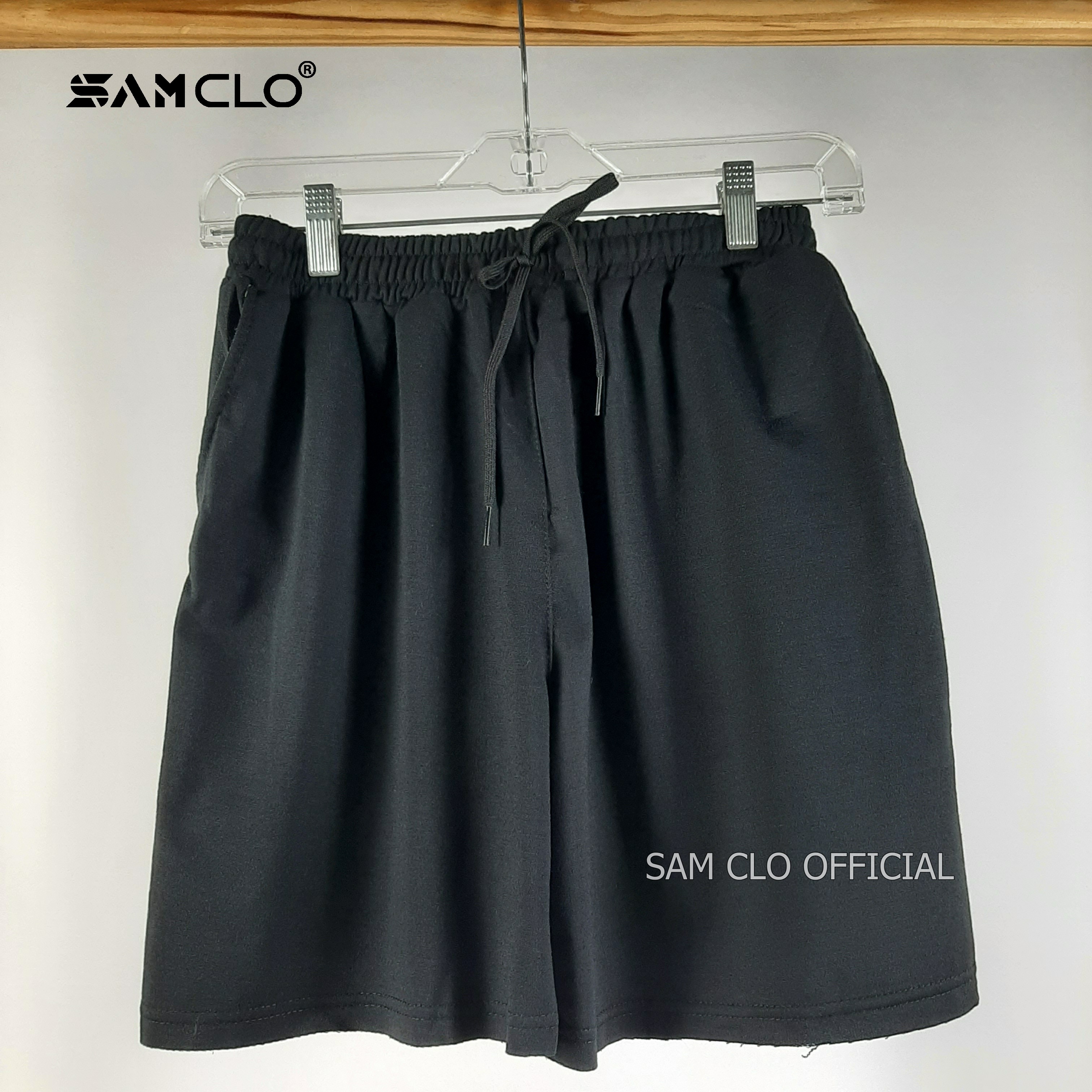 Quần đùi nữ - quần short SAM CLO thun dáng rộng mùa hè, mặc ngủ, mặc ở nhà DA TRƠN