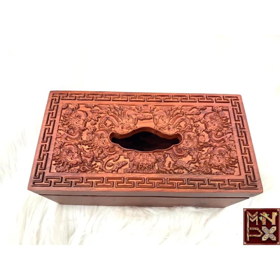 Hộp giấy ăn, hộp đựng giấy ăn gỗ hương cao cấp