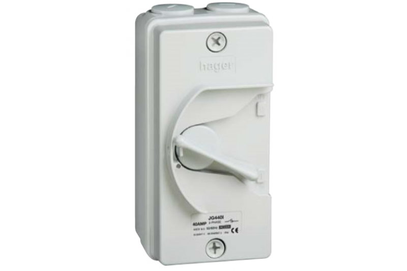 CẦU DAO CÁCH LY CHỐNG THẤM NƯỚC 2P 40A HAGER - JG240I