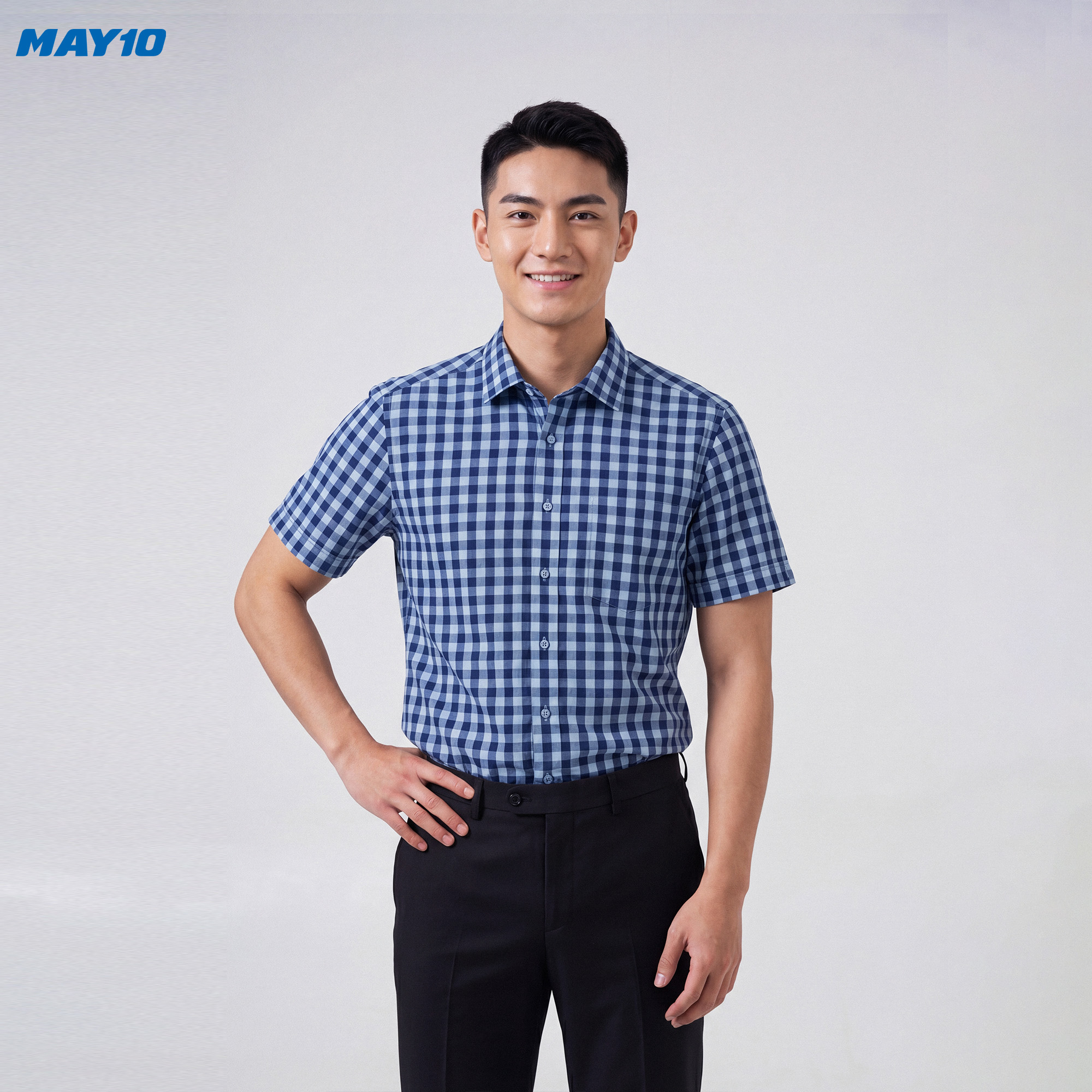 Áo Sơ mi nam cộc tay May 10 form SlimFit mã 010126003 màu 3