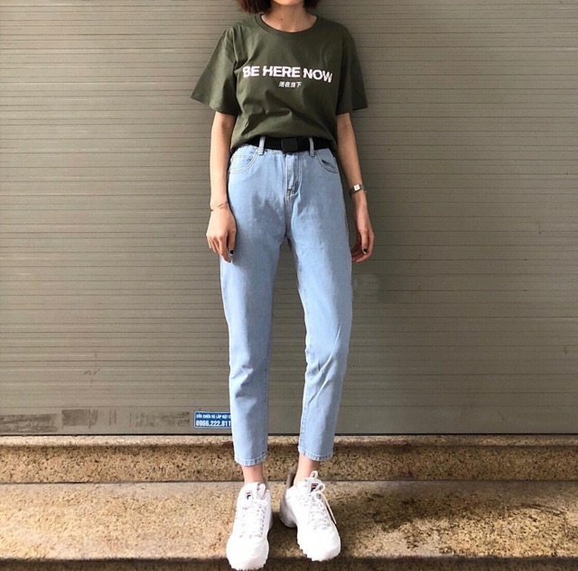 Quần Baggy Jeans Nữ Trơn 285